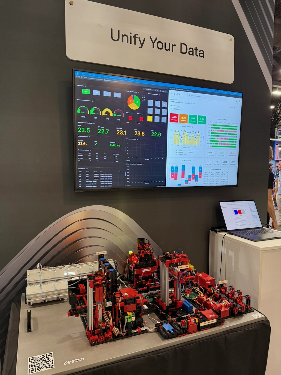 Fischertechnik kit driven by Voldeno modules