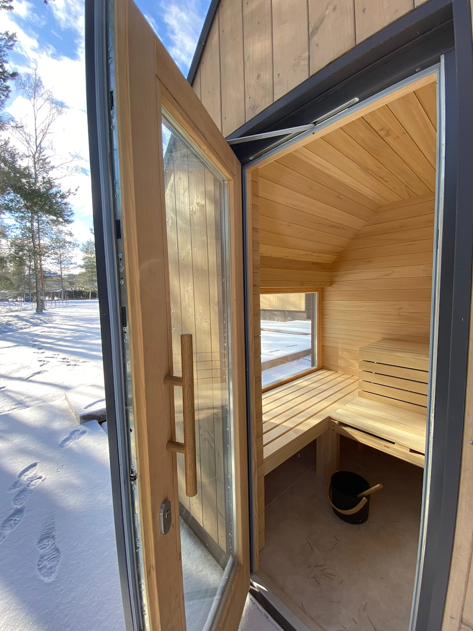 Architectural details with ambient lighting